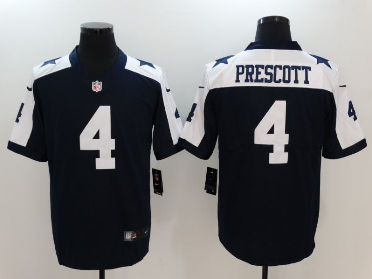 Men Dallas Cowboys #4 Prescott Blue Thanksgiving Nike Vapor Untouchable Limited NFL Jerseys->dallas cowboys->NFL Jersey
